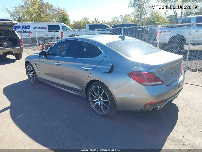 2020 GENESIS G70 VIN KMTG34LE6LU062019 — фото 3