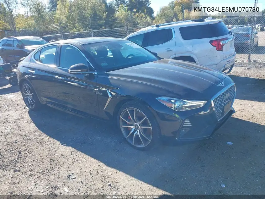 GENESIS G70 2021, VIN KMTG34LE5MU070730