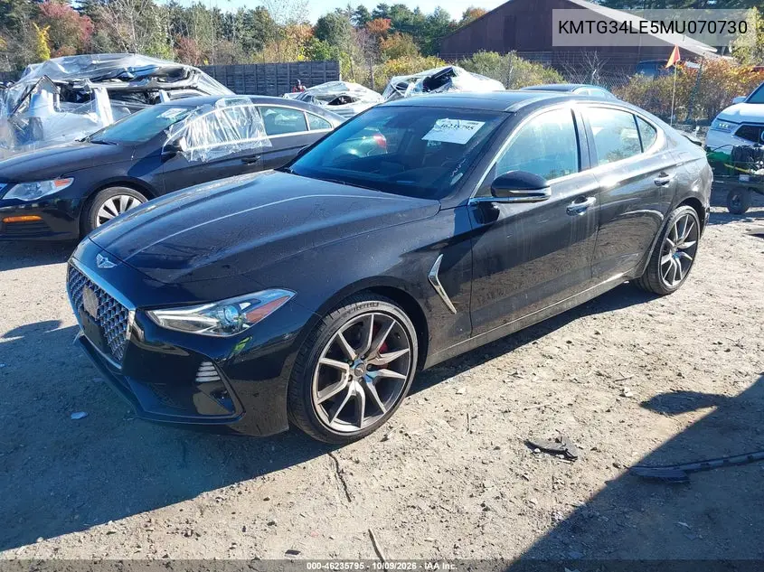 2021 GENESIS G70 VIN KMTG34LE5MU070730 — фото 2