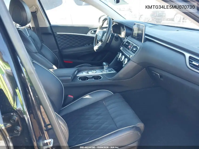 2021 GENESIS G70 VIN KMTG34LE5MU070730 — фото 5