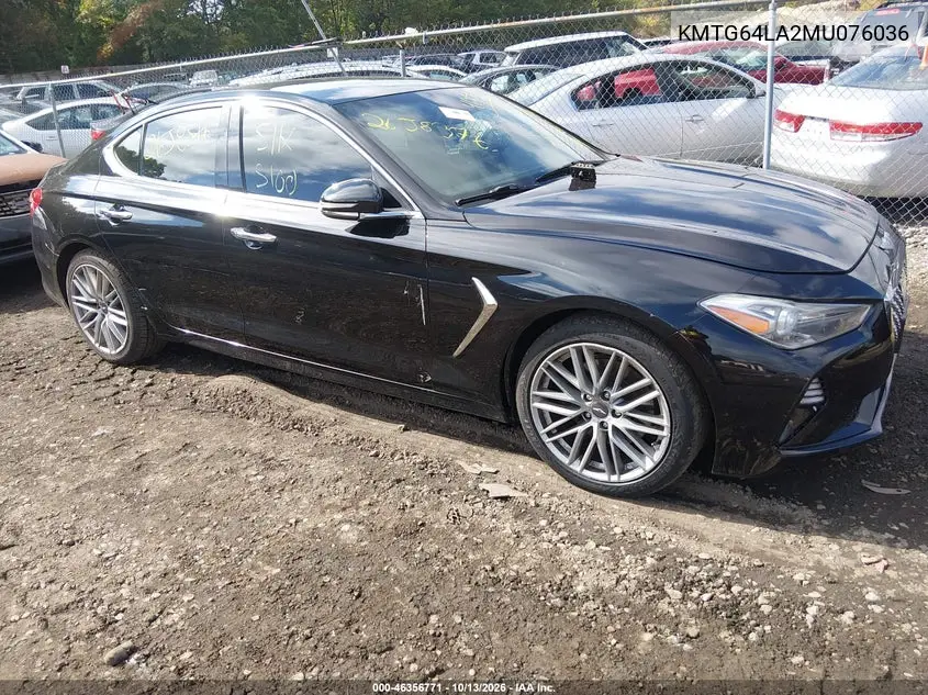 GENESIS G70 2021, VIN KMTG64LA2MU076036