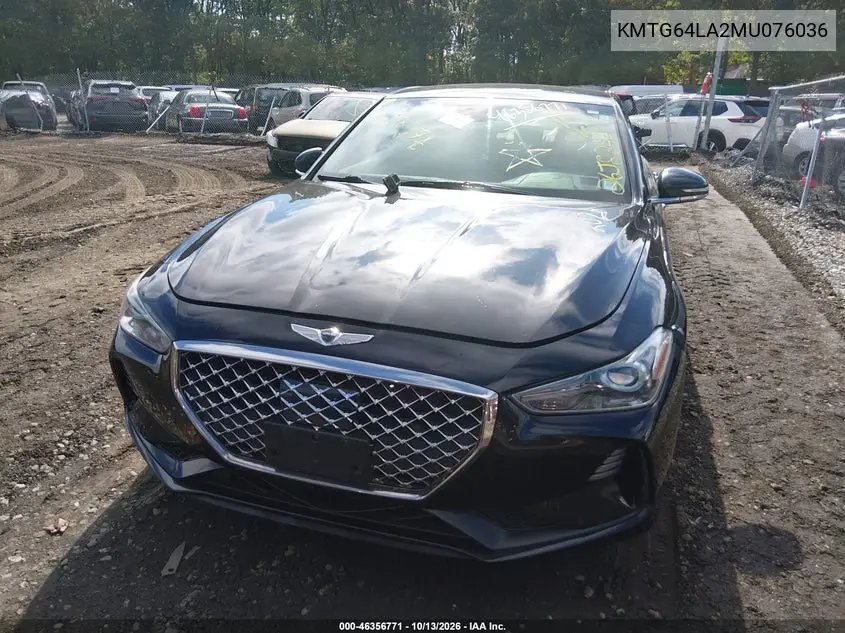 2021 GENESIS G70 VIN KMTG64LA2MU076036 — фото 12