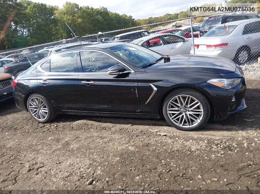 2021 GENESIS G70 VIN KMTG64LA2MU076036 — фото 13