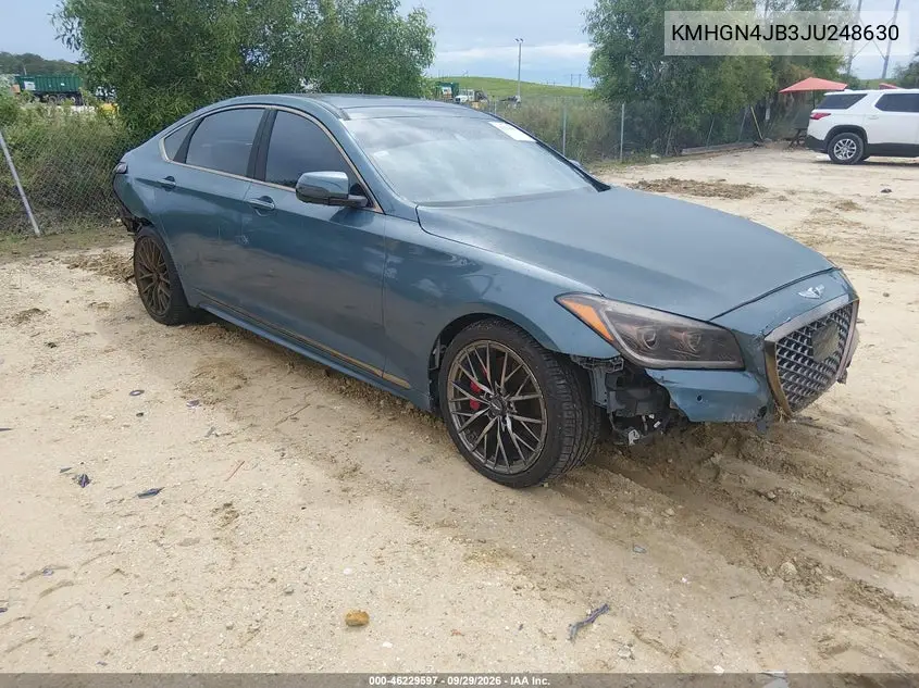 GENESIS G80 2018, VIN KMHGN4JB3JU248630