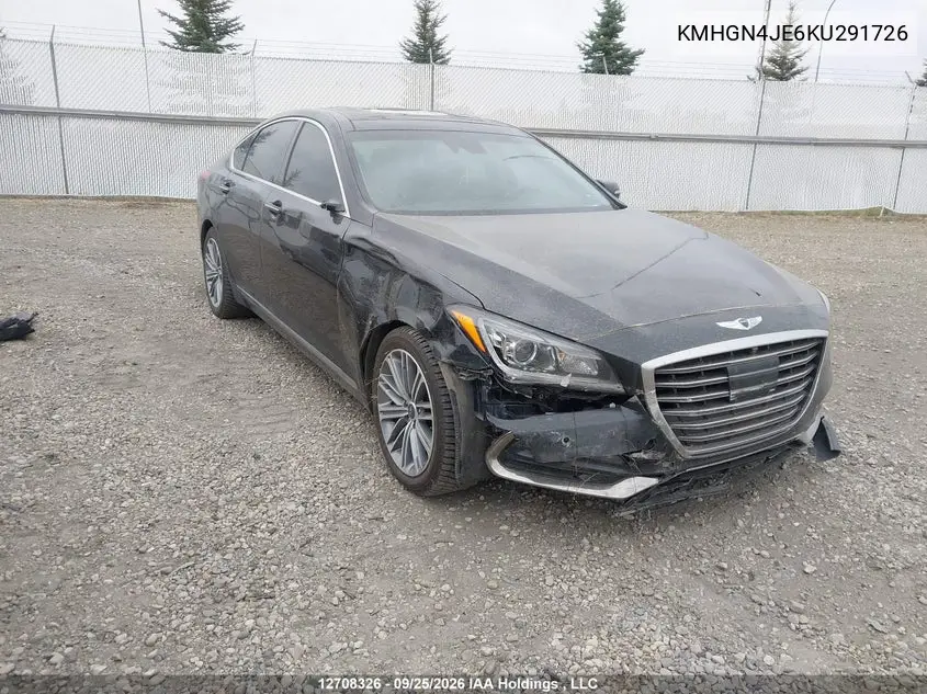 GENESIS G80 2019, VIN KMHGN4JE6KU291726