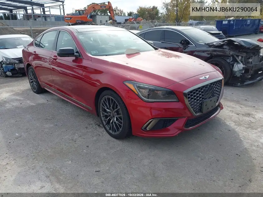 GENESIS G80 2019, VIN KMHGN4JB6KU290064