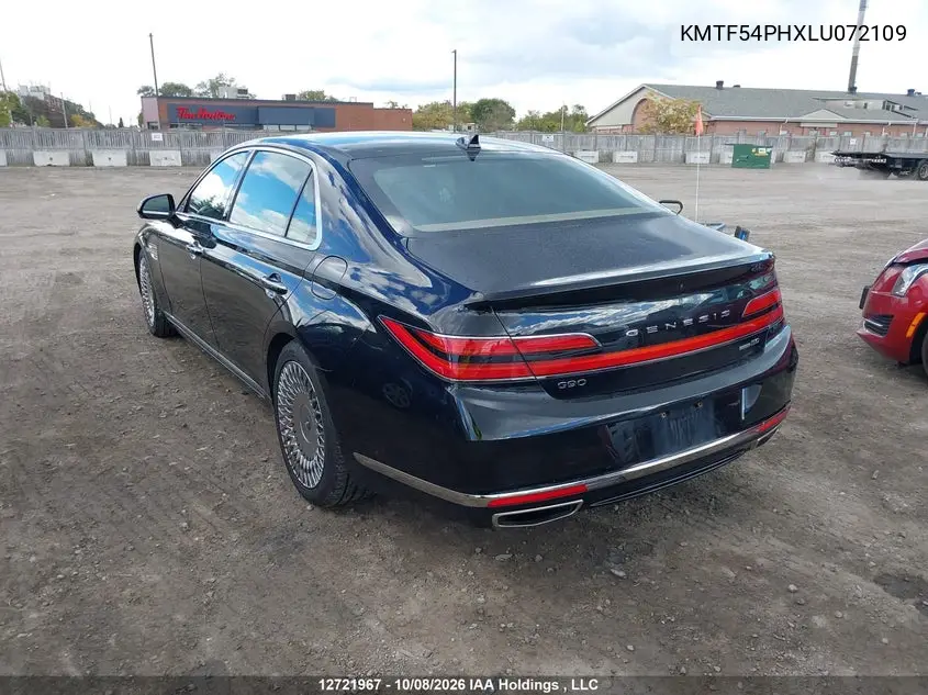 2020 GENESIS G90 VIN KMTF54PHXLU072109 — фото 3