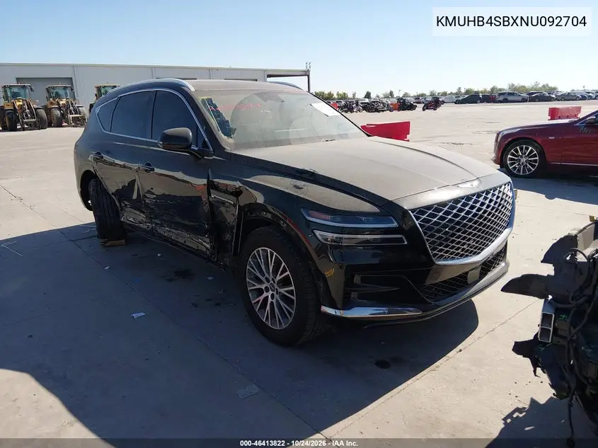 GENESIS GV80 2022, VIN KMUHB4SBXNU092704