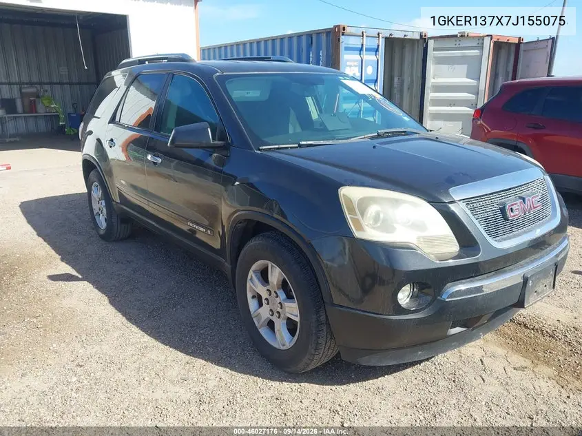 GMC ACADIA 2007, VIN 1GKER137X7J155075