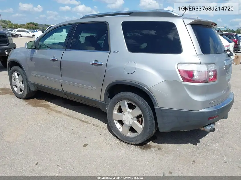 2008 GMC ACADIA VIN 1GKER33768J214720 — фото 3