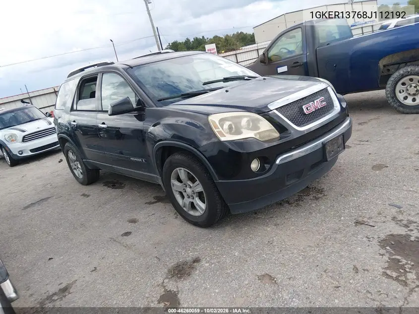 GMC ACADIA 2008, VIN 1GKER13768J112192