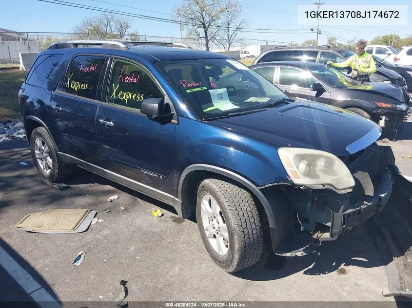 GMC ACADIA 2008, VIN 1GKER13708J174672