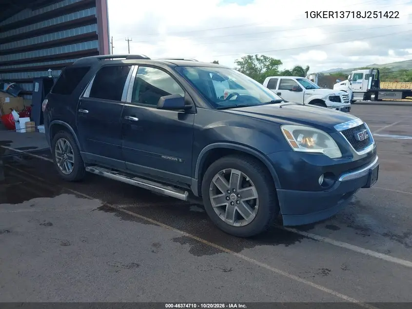 GMC ACADIA 2008, VIN 1GKER13718J251422