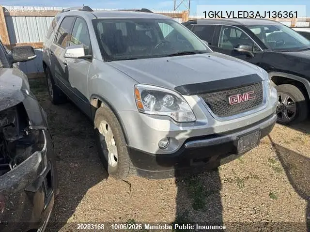GMC ACADIA 2010, VIN 1GKLVLED3AJ136361