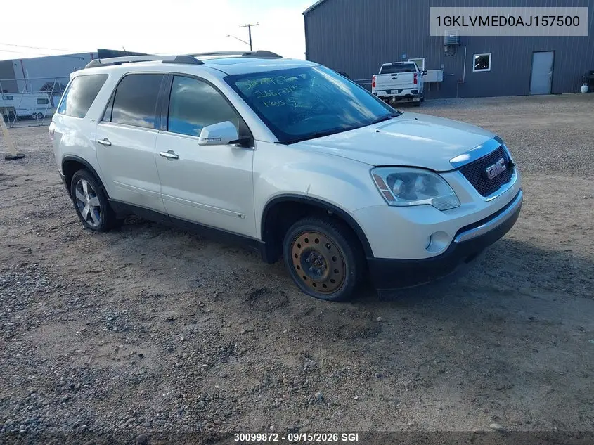 GMC ACADIA 2010, VIN 1GKLVMED0AJ157500