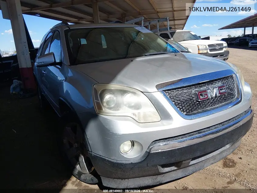 GMC ACADIA 2010, VIN 1GKLVMED4AJ261469