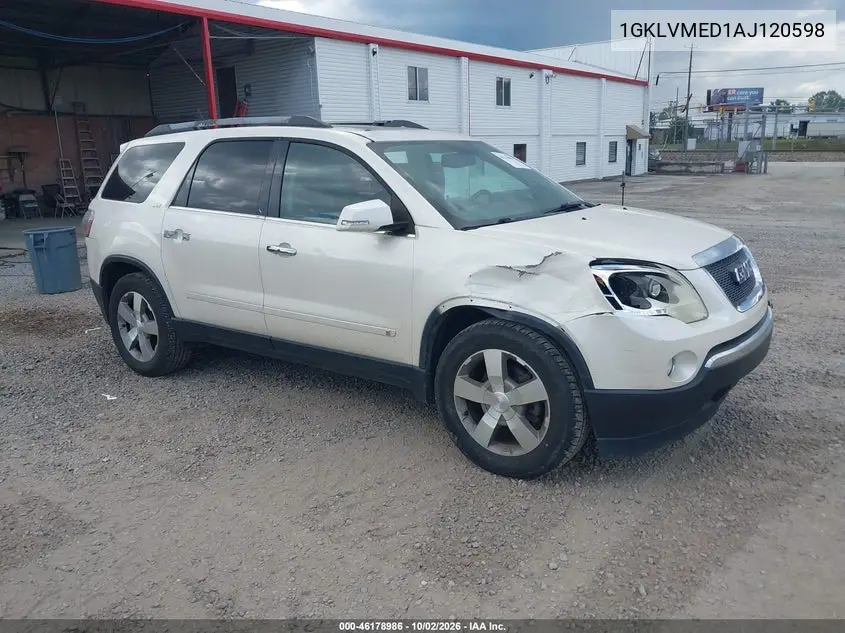GMC ACADIA 2010, VIN 1GKLVMED1AJ120598