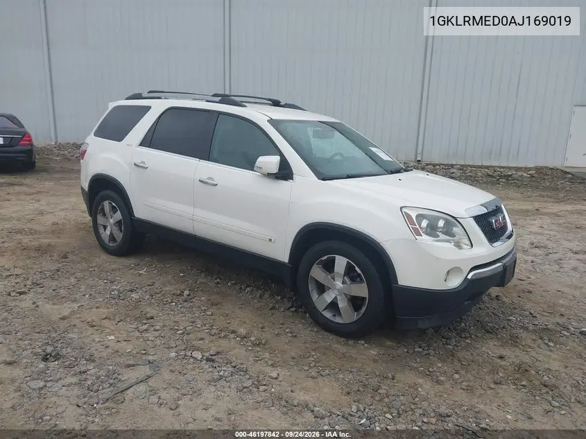 GMC ACADIA 2010, VIN 1GKLRMED0AJ169019