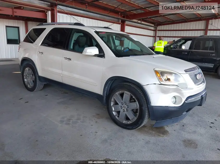 GMC ACADIA 2010, VIN 1GKLRMED9AJ248124