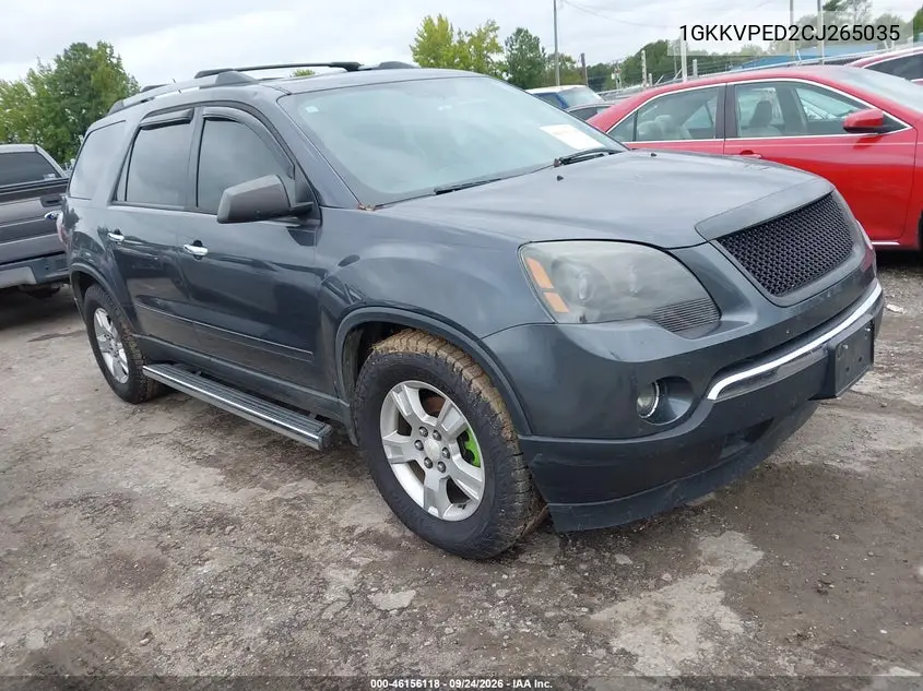GMC ACADIA 2012, VIN 1GKKVPED2CJ265035