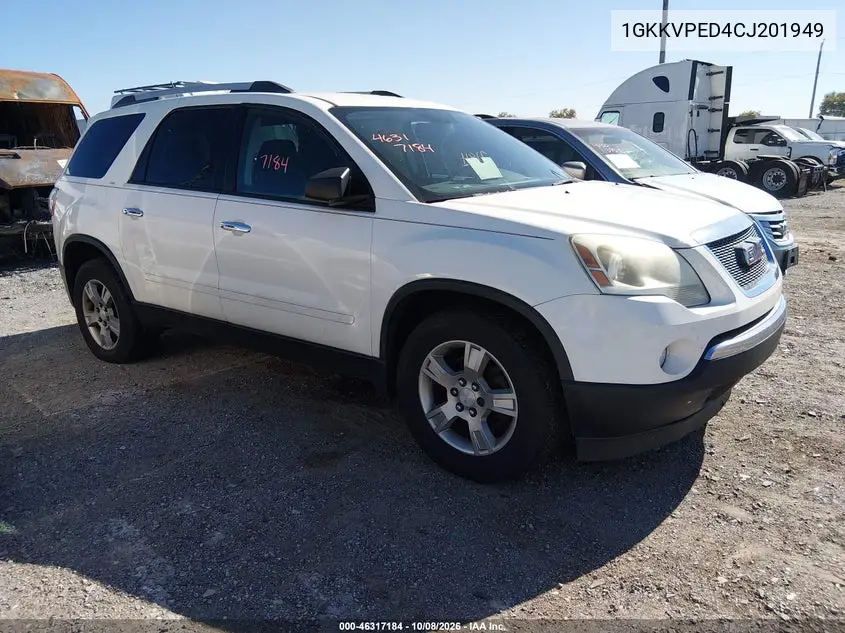 GMC ACADIA 2012, VIN 1GKKVPED4CJ201949