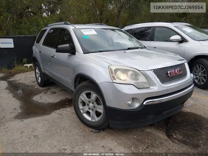 GMC ACADIA 2012, VIN 1GKKRPED7CJ269554