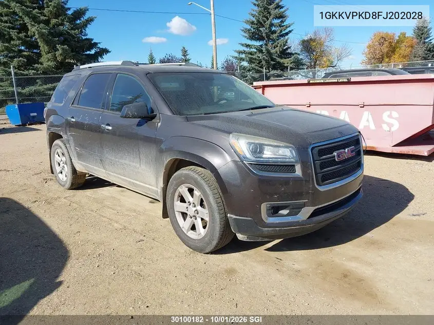 GMC ACADIA 2015, VIN 1GKKVPKD8FJ202028