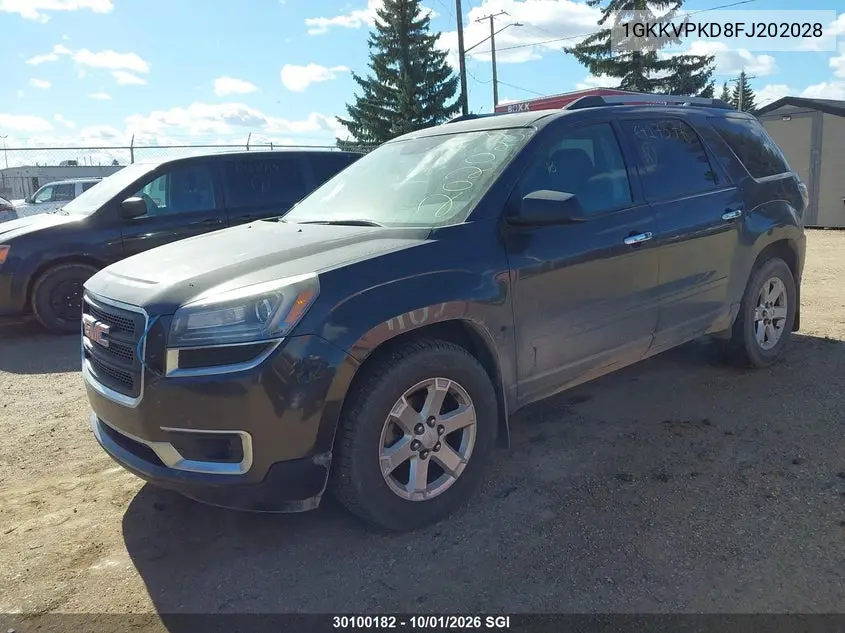 2015 GMC ACADIA VIN 1GKKVPKD8FJ202028 — фото 2