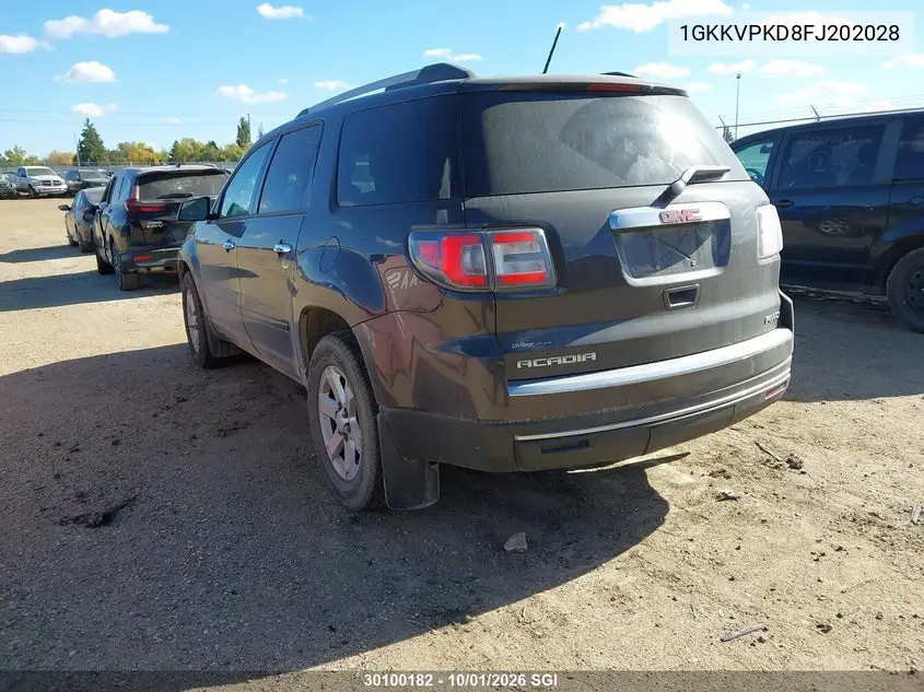 2015 GMC ACADIA VIN 1GKKVPKD8FJ202028 — фото 3