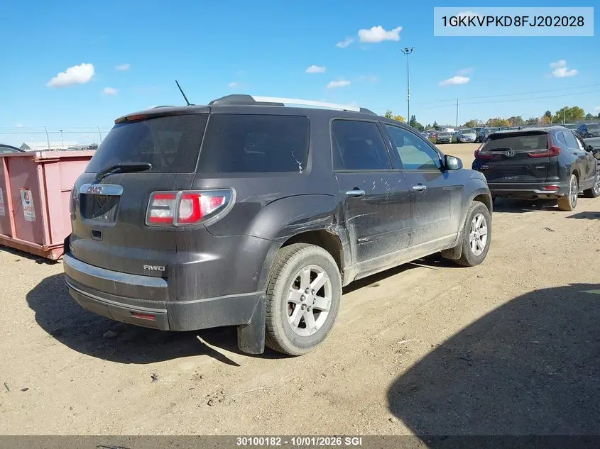 2015 GMC ACADIA VIN 1GKKVPKD8FJ202028 — фото 4