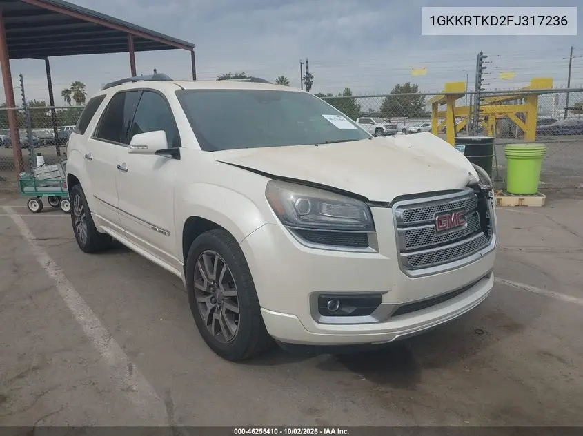 GMC ACADIA 2015, VIN 1GKKRTKD2FJ317236