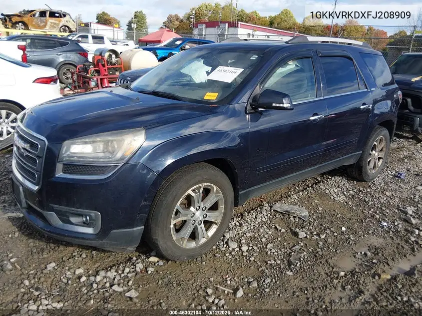 2015 GMC ACADIA VIN 1GKKVRKDXFJ208909 — фото 2