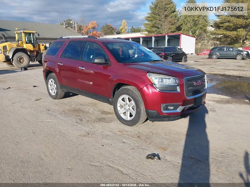 GMC ACADIA 2015, VIN 1GKKVPKD1FJ175612