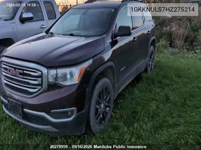 GMC ACADIA 2017, VIN 1GKKNULS7HZ275214