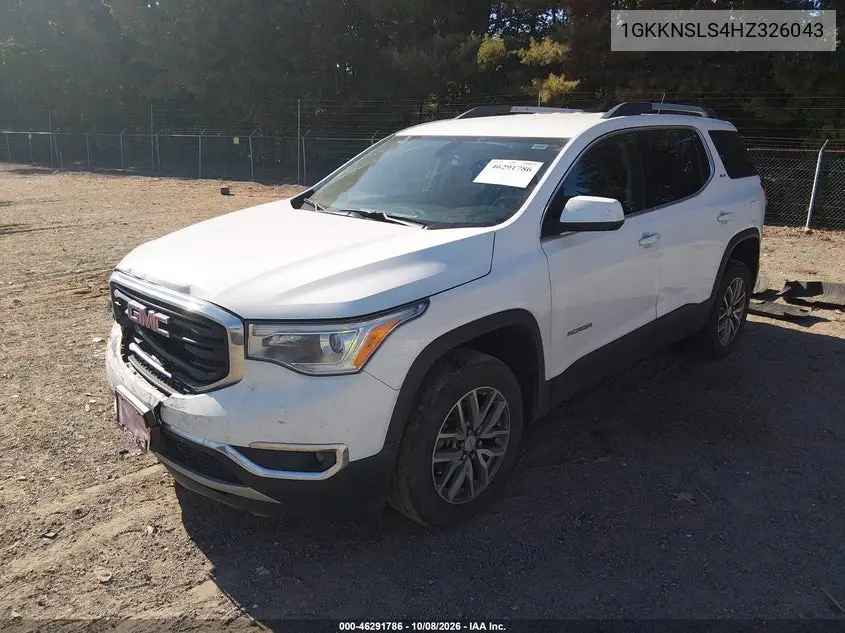 2017 GMC ACADIA VIN 1GKKNSLS4HZ326043 — фото 2