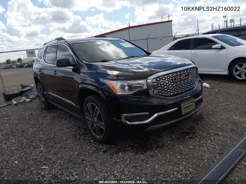 GMC ACADIA 2017, VIN 1GKKNPLS2HZ160022