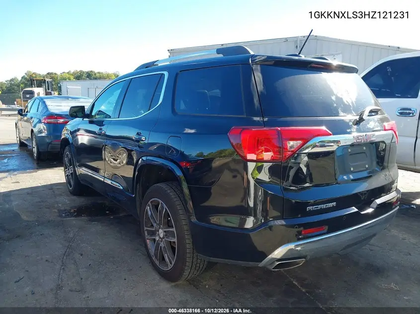 2017 GMC ACADIA VIN 1GKKNXLS3HZ121231 — фото 3