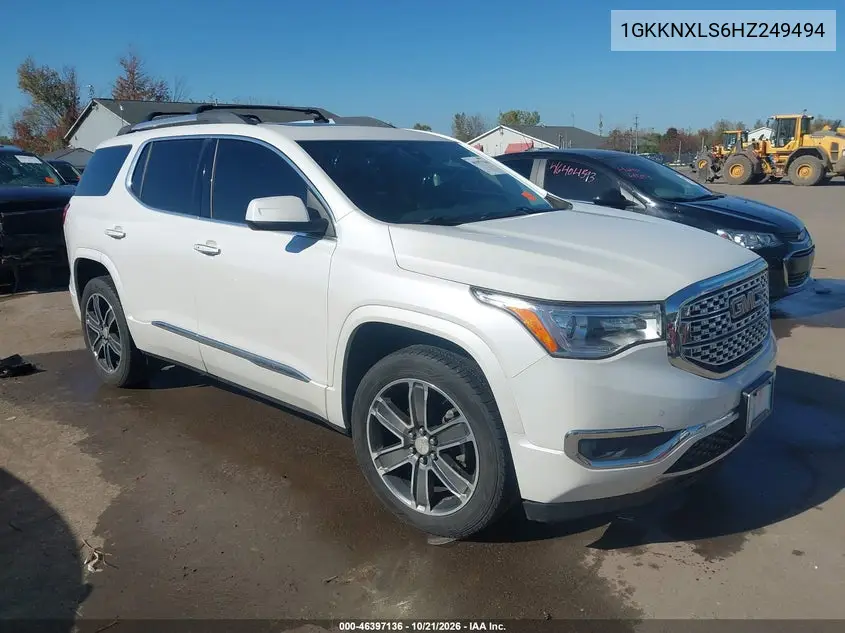 GMC ACADIA 2017, VIN 1GKKNXLS6HZ249494