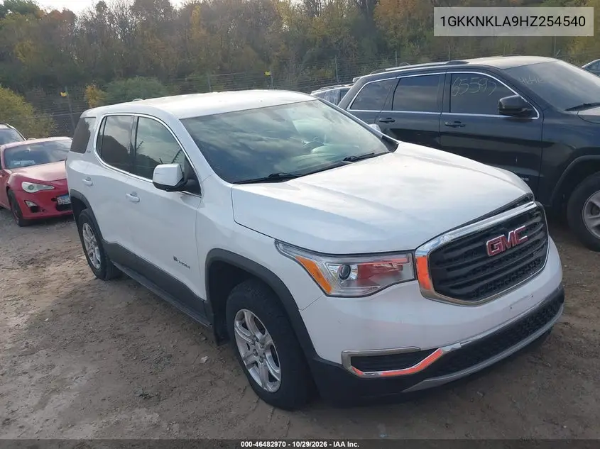 GMC ACADIA 2017, VIN 1GKKNKLA9HZ254540