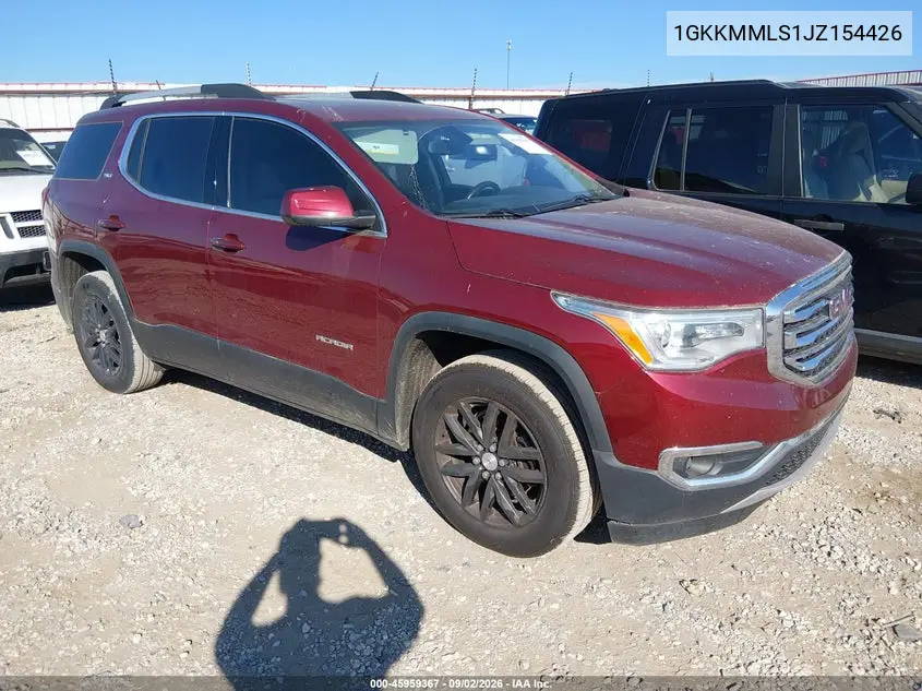 GMC ACADIA 2018, VIN 1GKKNMLS1JZ154426