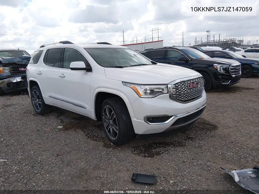 GMC ACADIA 2018, VIN 1GKKNPLS7JZ147059