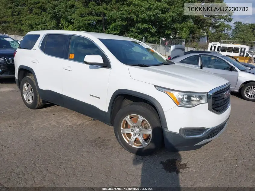 GMC ACADIA 2018, VIN 1GKKNKLA4JZ230782