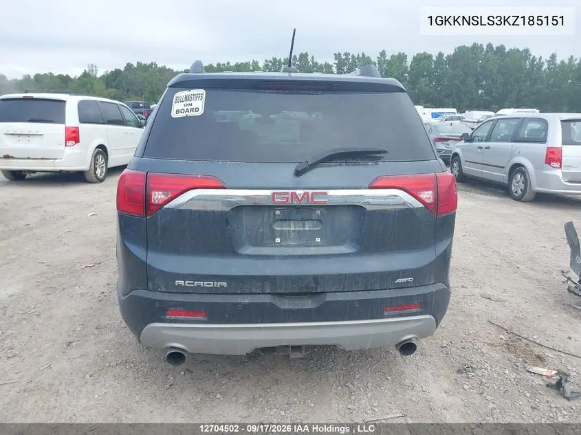 2019 GMC ACADIA VIN 1GKKNSLS3KZ185151 — фото 16