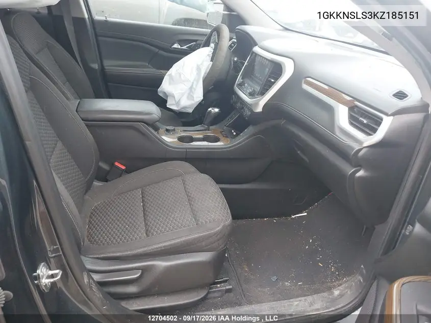2019 GMC ACADIA VIN 1GKKNSLS3KZ185151 — фото 5