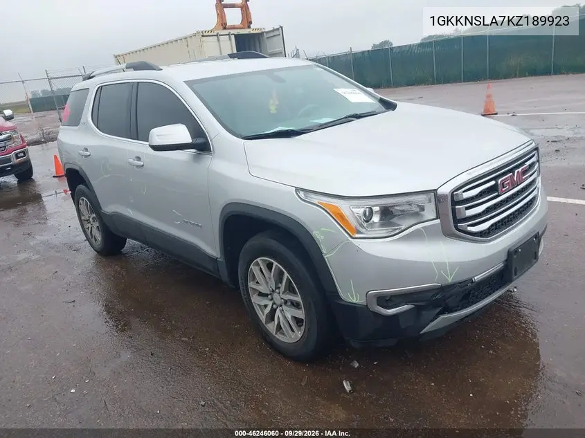 GMC ACADIA 2019, VIN 1GKKNSLA7KZ189923