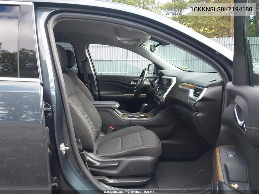 2019 GMC ACADIA VIN 1GKKNSLS0KZ194180 — фото 5