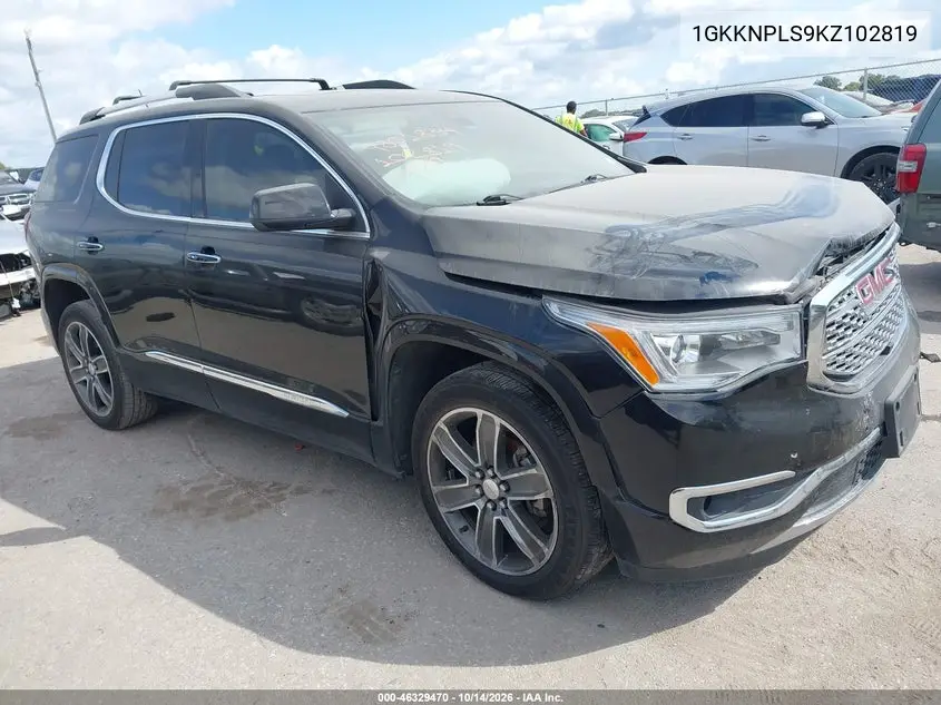 GMC ACADIA 2019, VIN 1GKKNPLS9KZ102819