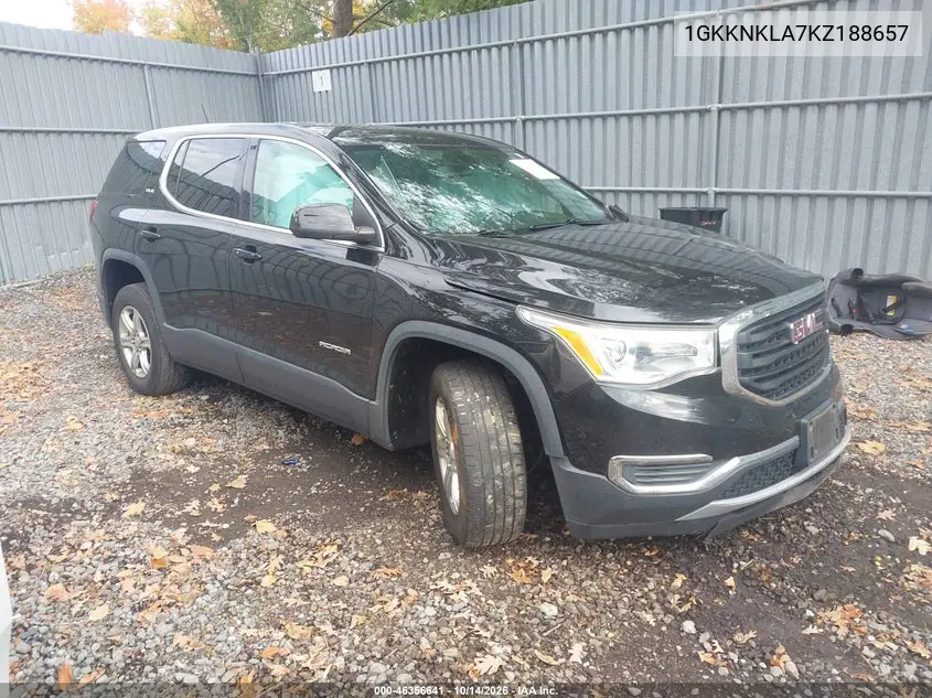 GMC ACADIA 2019, VIN 1GKKNKLA7KZ188657