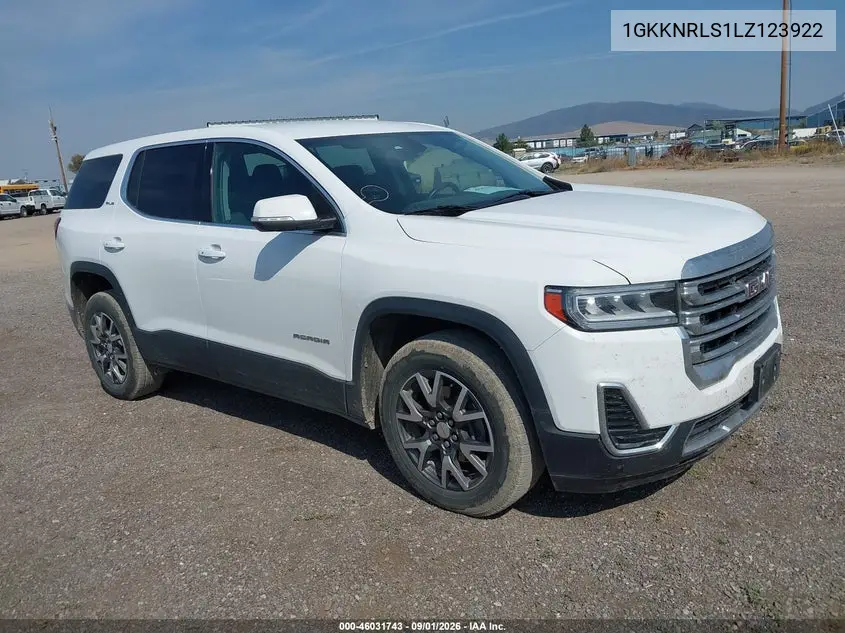 GMC ACADIA 2020, VIN 1GKKNRLS1LZ123922