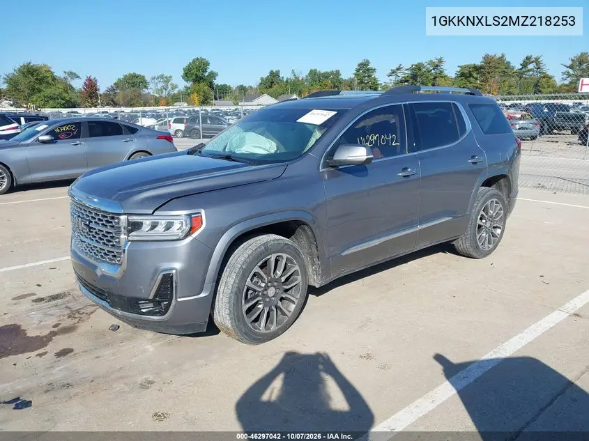 2021 GMC ACADIA VIN 1GKKNXLS2MZ218253 — фото 2
